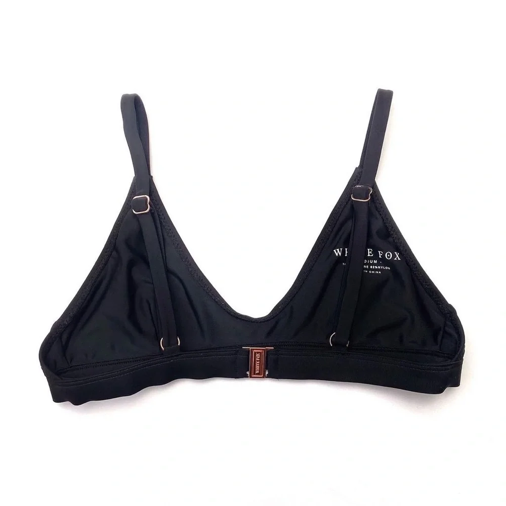 White Fox Black Bikini Top - Picture 2 of 2